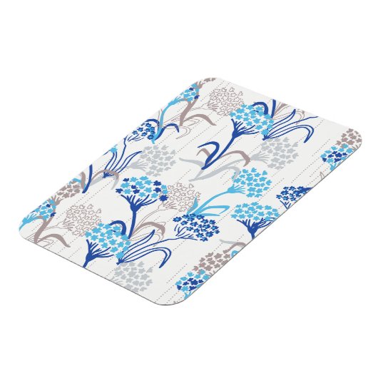 Licht en luchtig Hydrangea bloemenpatroon Magneet (Linkerzijde)