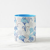 Licht en luchtig Hydrangea bloemenpatroon Mok (Midden)