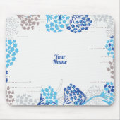 Licht en luchtig Hydrangea bloemenpatroon Muismat (Voorkant)