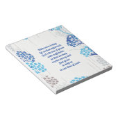 Licht en luchtig Hydrangea bloemenpatroon Notitieblok (Schuin)