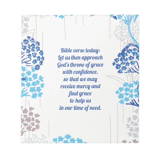 Licht en luchtig Hydrangea bloemenpatroon Notitieblok (Voorkant)