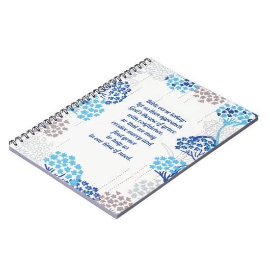 Licht en luchtig Hydrangea bloemenpatroon Notitieboek (Linkerzijde)