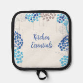 Licht en luchtig Hydrangea bloemenpatroon Pannenlap (Voorkant)