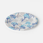 Licht en luchtig Hydrangea bloemenpatroon Papieren Bordje (Gekanteld)