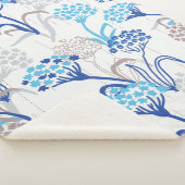 Licht en luchtig Hydrangea bloemenpatroon Sherpa Deken (3/4)