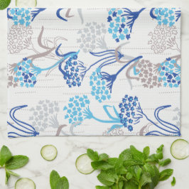 Licht en luchtig Hydrangea bloemenpatroon Theedoek