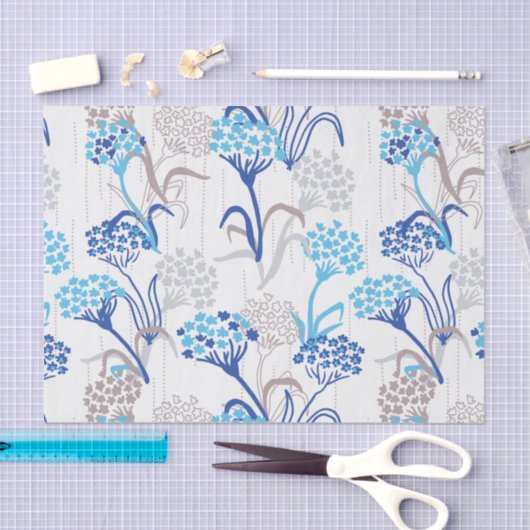 Licht en luchtig Hydrangea bloemenpatroon Tissuepapier (Craft)