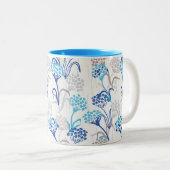 Licht en luchtig Hydrangea bloemenpatroon Tweekleurige Koffiemok (Voorkant rechts)