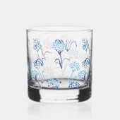 Licht en luchtig Hydrangea bloemenpatroon Whisky Glas (Achterkant)