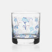 Licht en luchtig Hydrangea bloemenpatroon Whisky Glas (Links)
