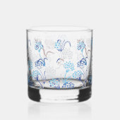 Licht en luchtig Hydrangea bloemenpatroon Whisky Glas (Rechts)