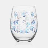 Licht en luchtig Hydrangea bloemenpatroon Wijnglas Zonder Voet (Rechts)