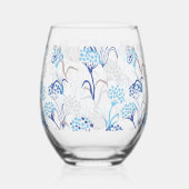 Licht en luchtig Hydrangea bloemenpatroon Wijnglas Zonder Voet (Links)