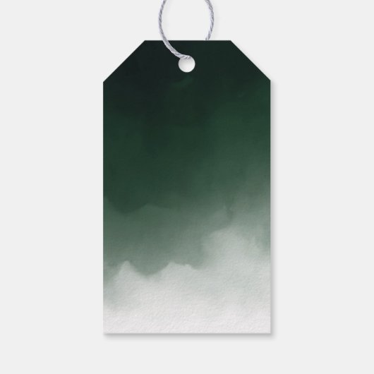 Licht en Luchtig Waterverf Botanisch Bladgroen Cadeaulabel (Achterkant)