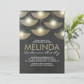 Licht en paraplu's Chalkboard Vrijgezellenfeest Kaart (Staand voorkant)