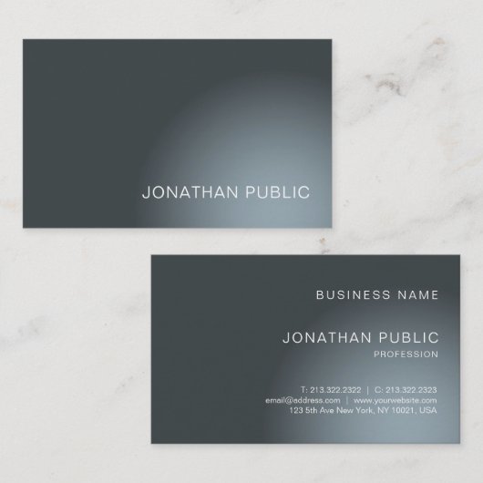 Licht en schaduw Creative Modern Plain Visitekaartje (Voorkant / Achterkant)