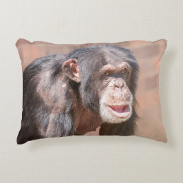 Licht en stilte - Chimpansee Stance Accent Kussen