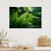 Licht en varens poster (Keuken)