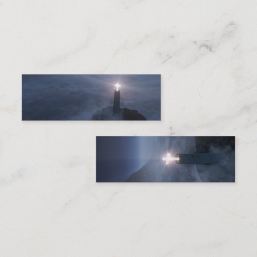 Licht en verlossing Bladwijzer Mini Visitekaartje (Voorkant / Achterkant)