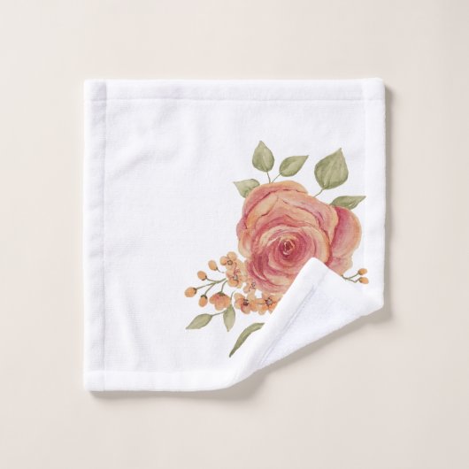 Licht en Waterverf van zoete Oranje Rozen Bad Handdoek (Wasdoekje)