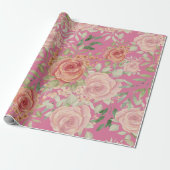 Licht en Waterverf van zoete Oranje Rozen Cadeaupapier (Uitgerold)