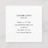 Licht Energie Yoga  Visitenkarte Vierkante Visitekaartje (Achterkant)