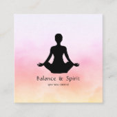 Licht Energie Yoga  Visitenkarte Vierkante Visitekaartje (Voorkant)