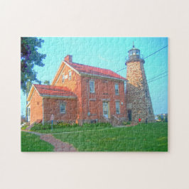Licht Erie Grote Meren Canada. Legpuzzel