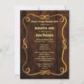 Licht Etnische Cowboy Rustisch Baby shower Kaart (Achterkant)