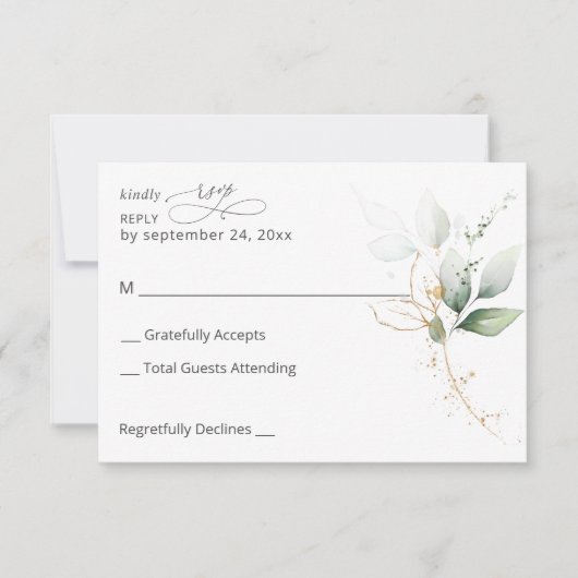Licht Eucalyptus Glow Gold No Meal RSVP (Voorkant)