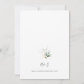 Licht Eucalyptus Glow Gold Wedding Kaart (Achterkant)