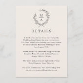 Licht Europees Eenvoudig elegant monogram - Gegeve Informatiekaartje (Voorkant)