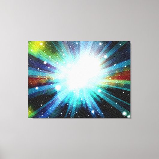 Licht Fantasy Galaxy Art-ontwerp Abstract Canvas Afdruk (Voorkant)
