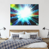 Licht Fantasy Galaxy Art-ontwerp Abstract Canvas Afdruk (Insitu (Slaapkamer))