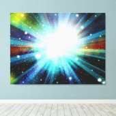 Licht Fantasy Galaxy Art-ontwerp Abstract Canvas Afdruk (Insitu (Houten vloer))