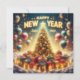 Licht & Feestelijk Nieuwjaar 2025 Feestdagenkaart