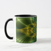 Licht fractal - Groen en Geel Mok (Links)