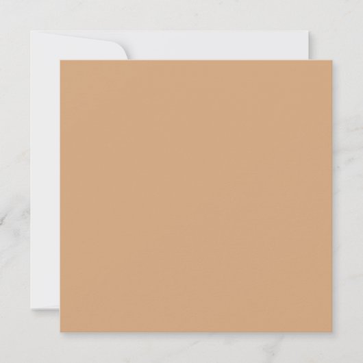 Licht Frans Beige Effen Kleur Vlak Dank u kaart (Voorkant)