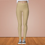 Licht Frans Beige Solid Color Leggings<br><div class="desc">Licht Frans Beige Solid Color</div>