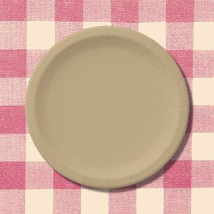 Licht Frans Beige Solid Color Papieren Bordje