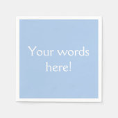 Licht Frans blauw gepersonaliseerd Servet (Voorkant)