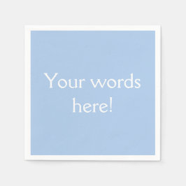 Licht Frans blauw gepersonaliseerd Servet