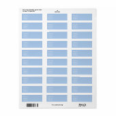 Licht Frans Blauw Retouradres Labels (Full Sheet)