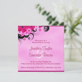 Licht Fuchsia 5.25 Bruiloft repetitie diner uitnod Kaart (Staand voorkant)