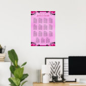 Licht Fuschia Bruiloft 15 Tafel Zitkaarten Poster (Thuiskantoor)