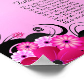 Licht Fuschia Bruiloft 15 Tafel Zitkaarten Poster (Hoek)