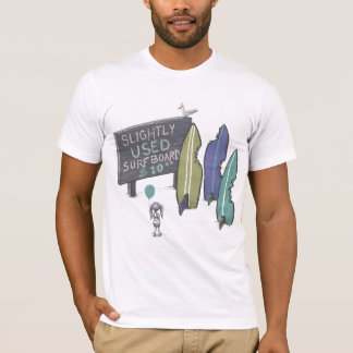 Licht gebruikte surfplanken t-shirt