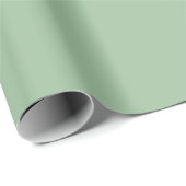 Licht gedempt mos munt effen kleur cadeaupapier (Rol Hoek)