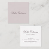 Licht gedempte lavender minimalistisch professione vierkante visitekaartje (Voorkant / Achterkant)