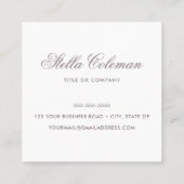 Licht gedempte lavender minimalistisch professione vierkante visitekaartje (Achterkant)